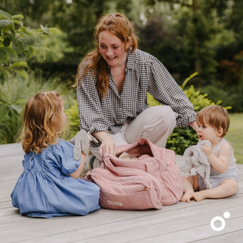 DOOMOO FLUFFY DIAPER BAG PINK - ΤΣΑΝΤΑ ΑΛΛΑΞΙΕΡΑ